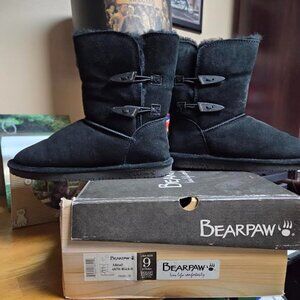 Bearpaw Black Suede Boots